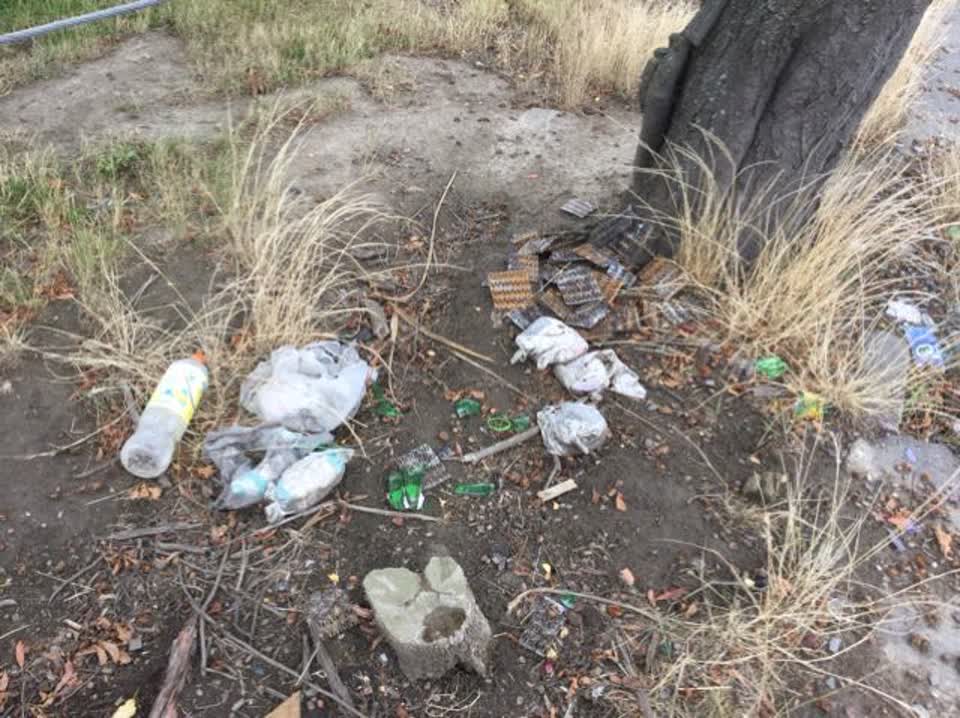 The photograph attached to this rubbish/recycling report