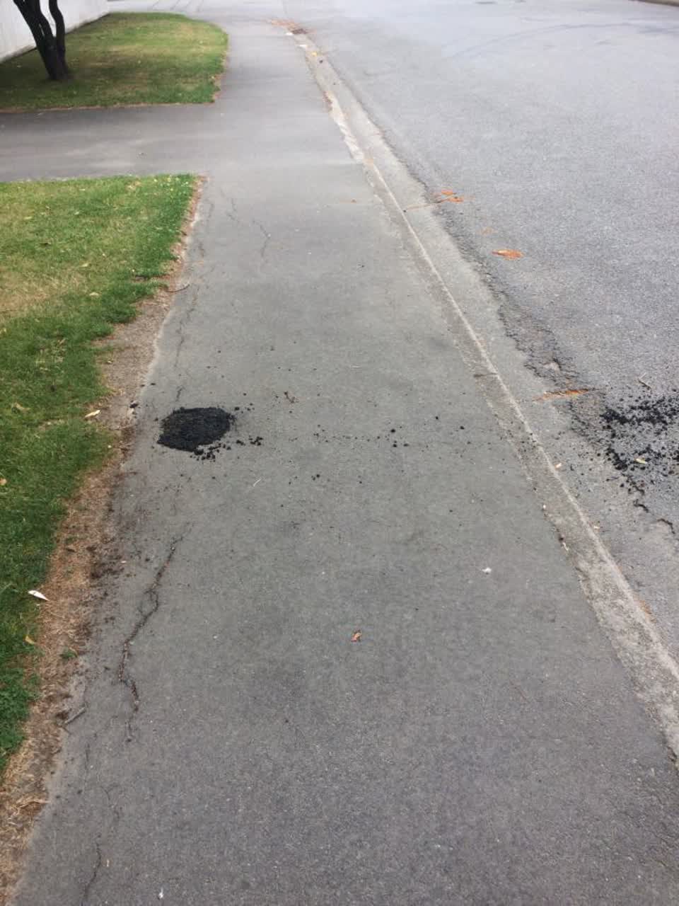 The photograph attached to this roading/streets report