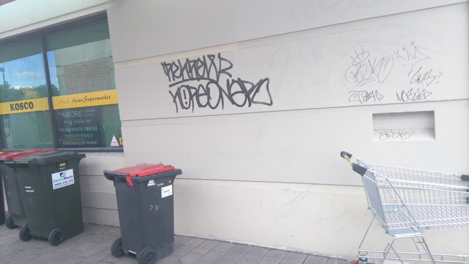The photograph attached to this graffiti report