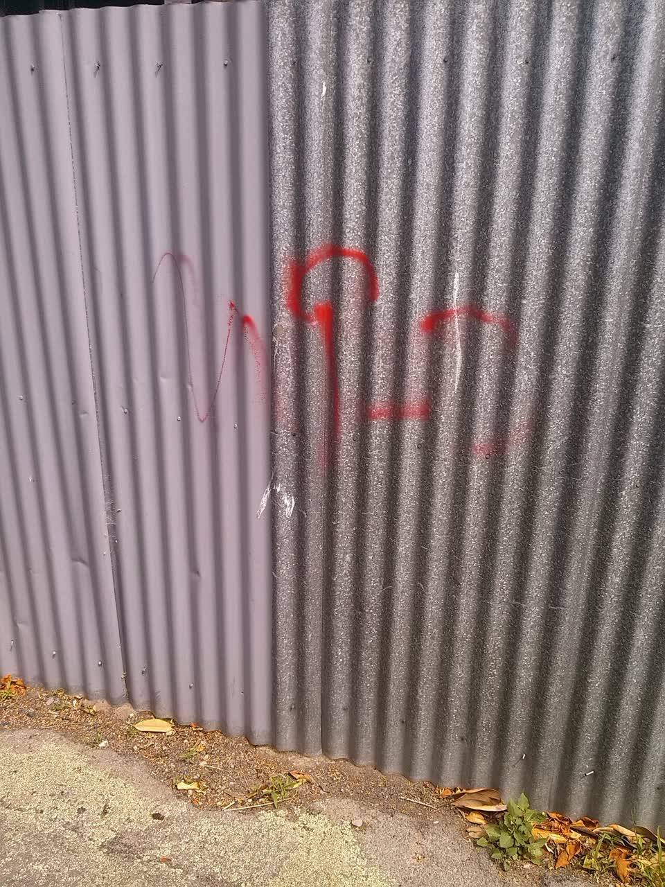 The photograph attached to this graffiti report