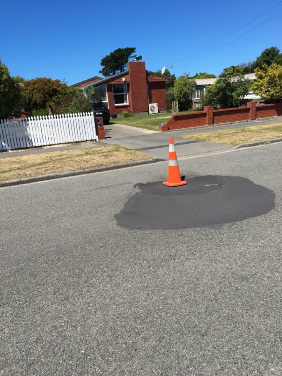 The photograph attached to this roading/streets report