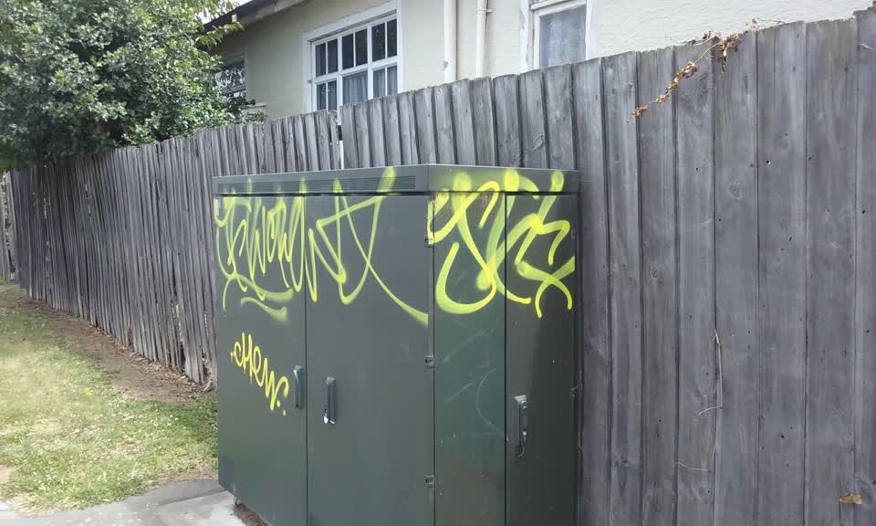 The photograph attached to this graffiti report