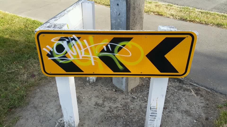 The photograph attached to this graffiti report