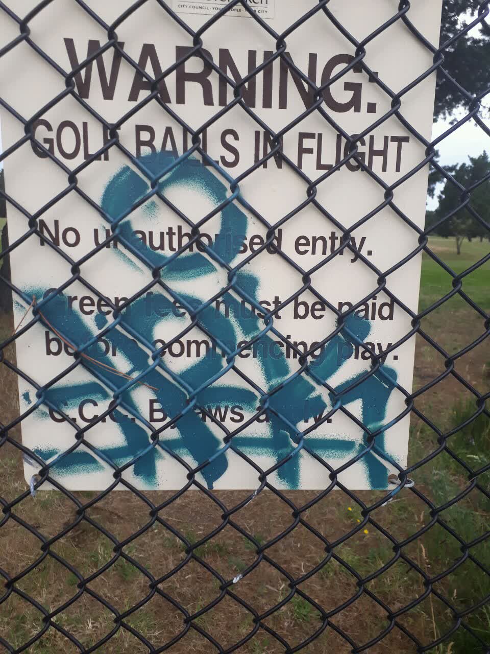 The photograph attached to this graffiti report