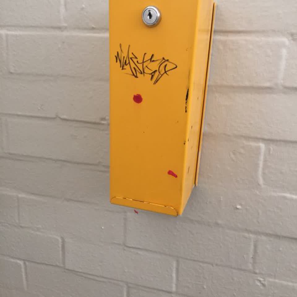 The photograph attached to this graffiti report