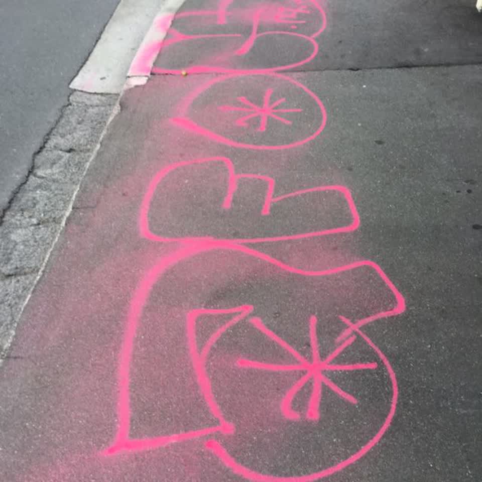 The photograph attached to this graffiti report