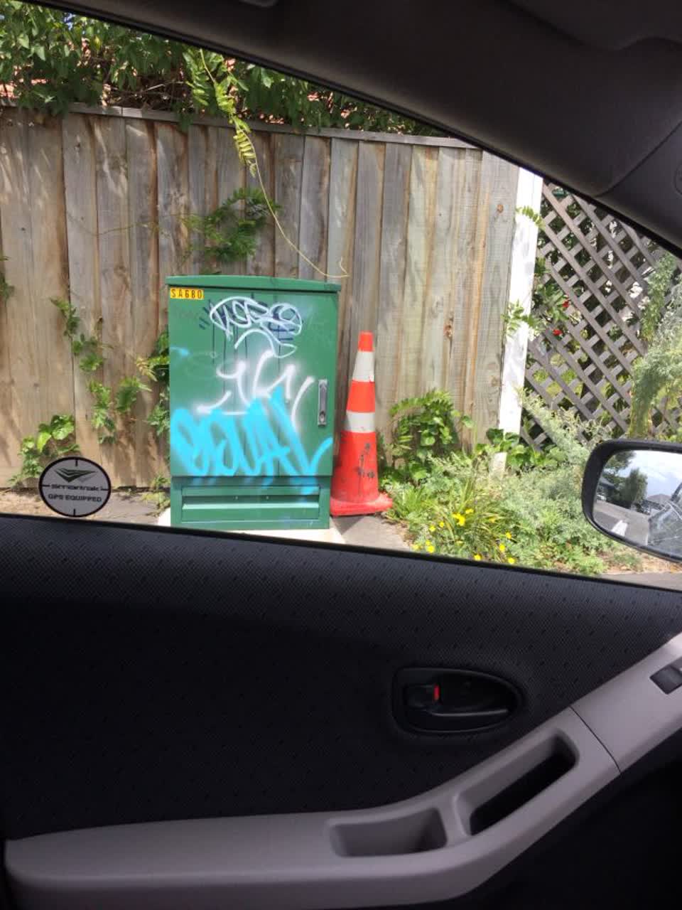 The photograph attached to this graffiti report