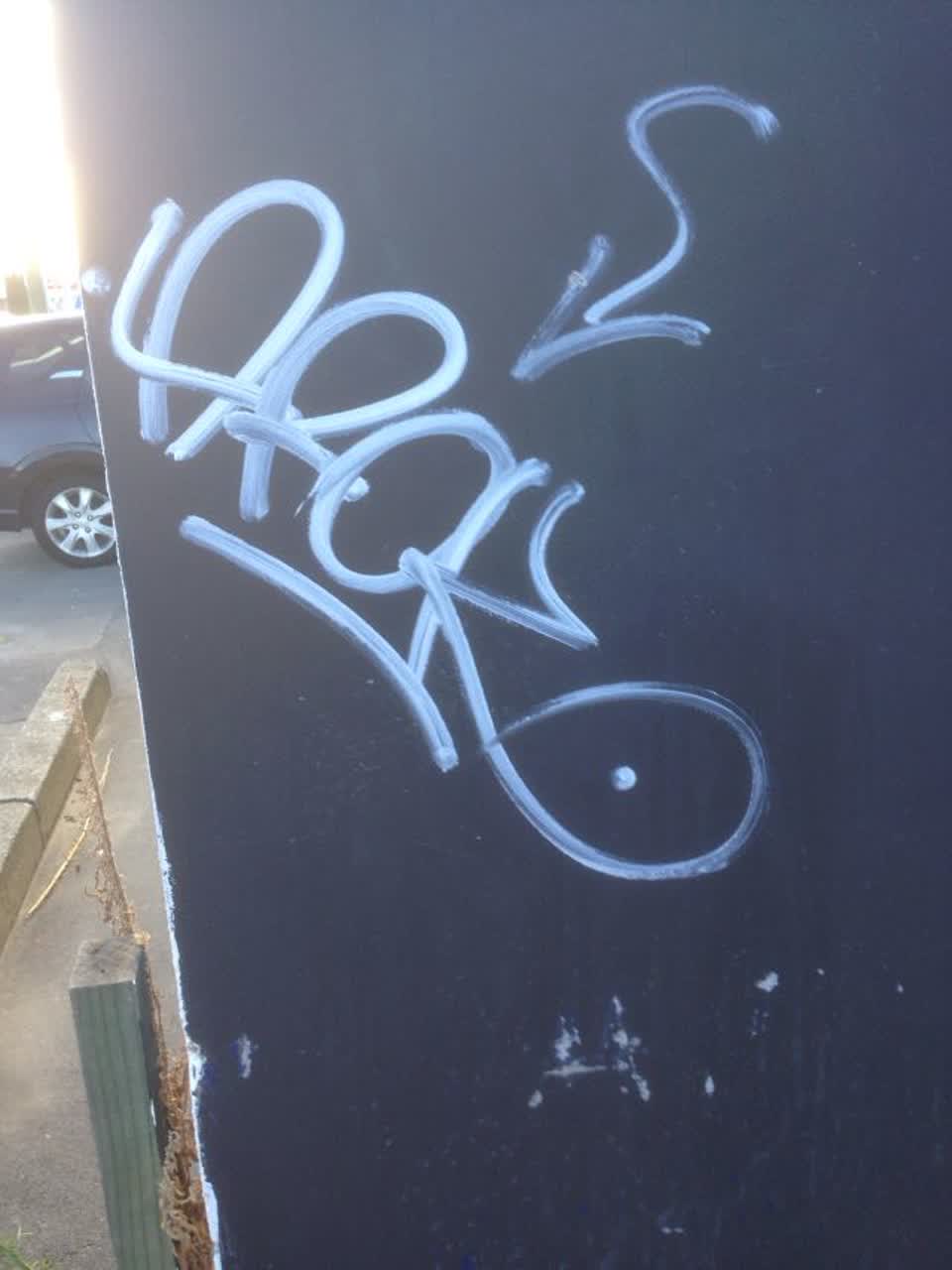 The photograph attached to this graffiti report