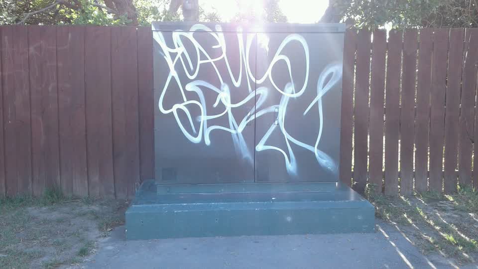 The photograph attached to this graffiti report