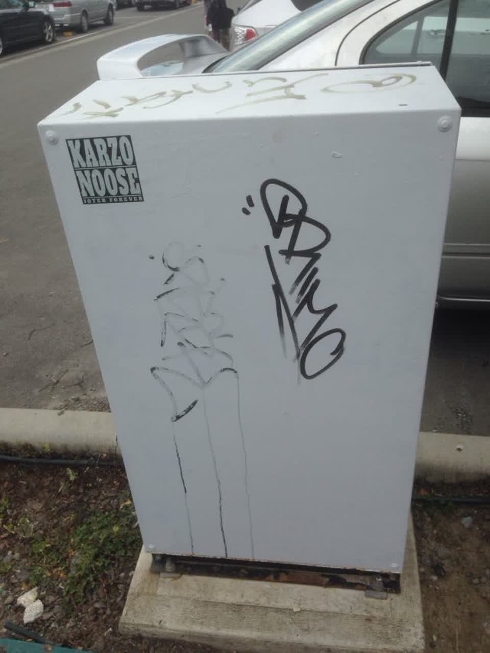 The photograph attached to this graffiti report