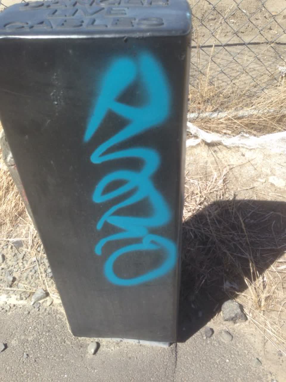 The photograph attached to this graffiti report