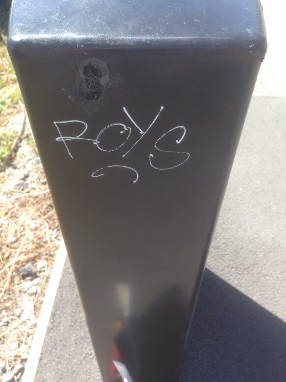 The photograph attached to this graffiti report