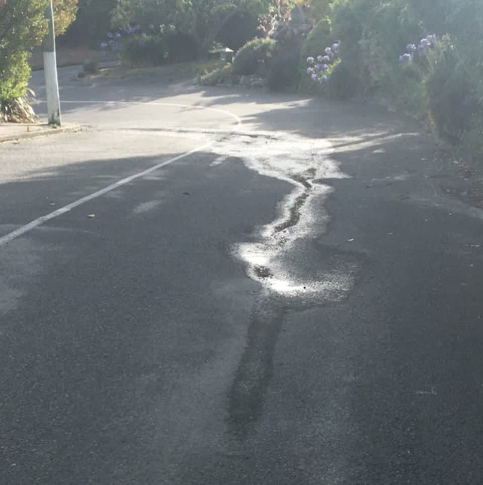 The photograph attached to this roading/streets report