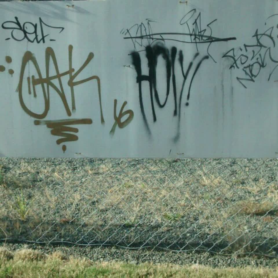 The photograph attached to this graffiti report