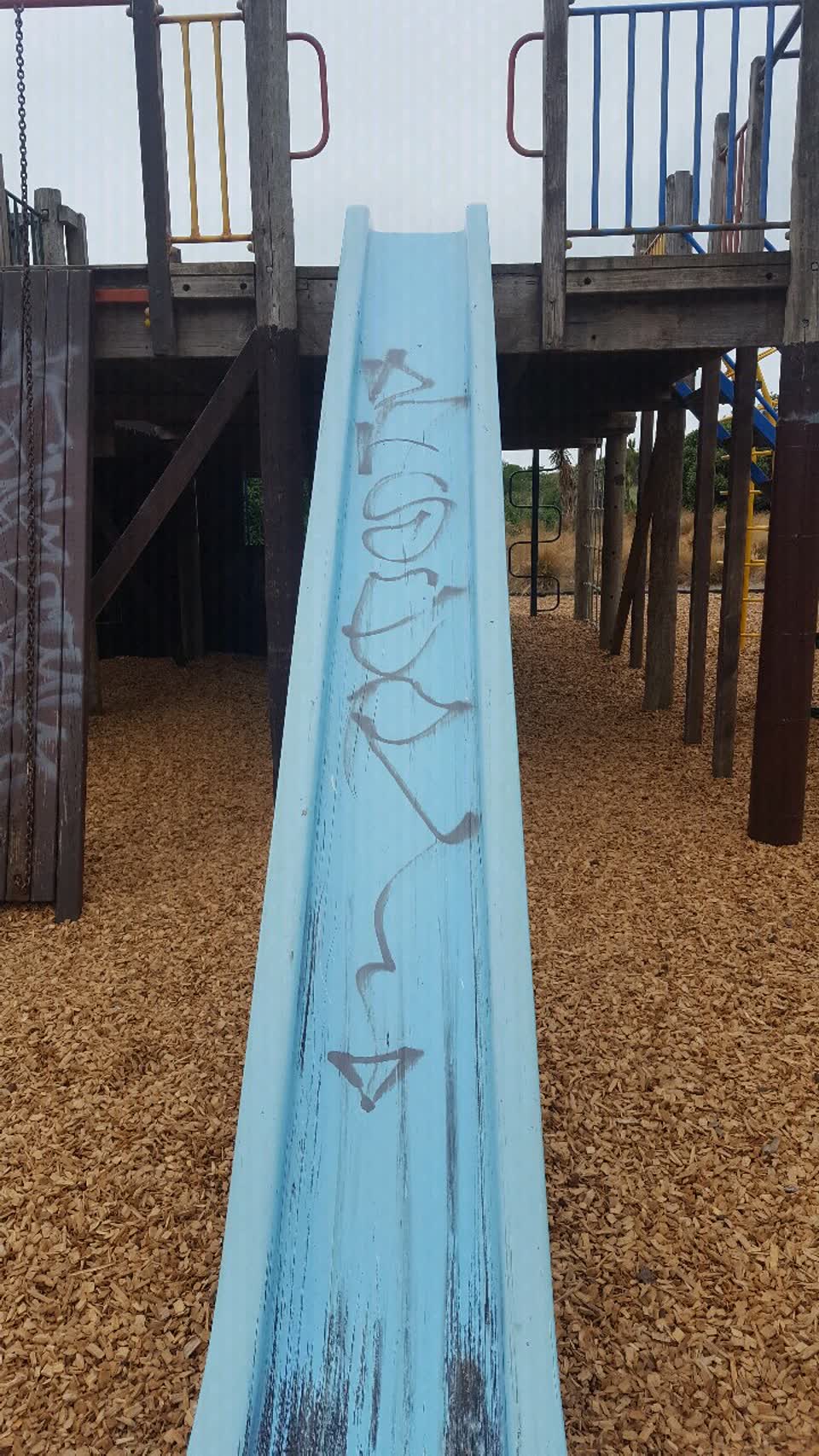 The photograph attached to this graffiti report