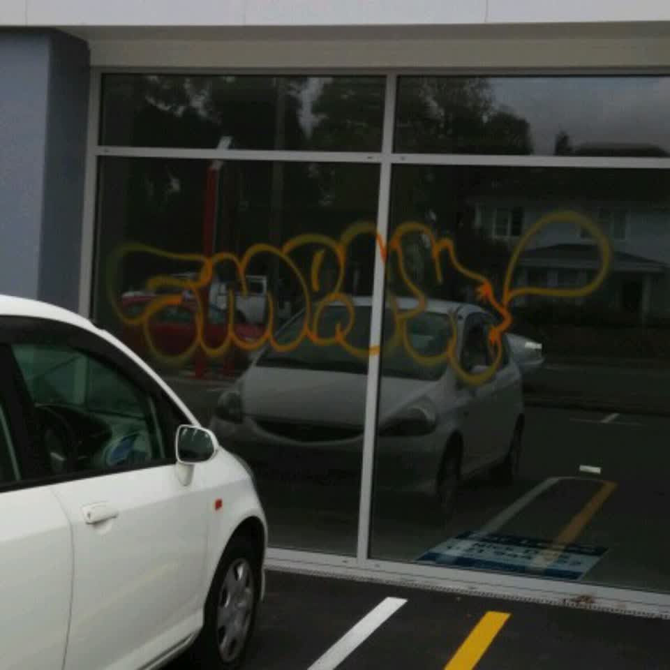 The photograph attached to this graffiti report