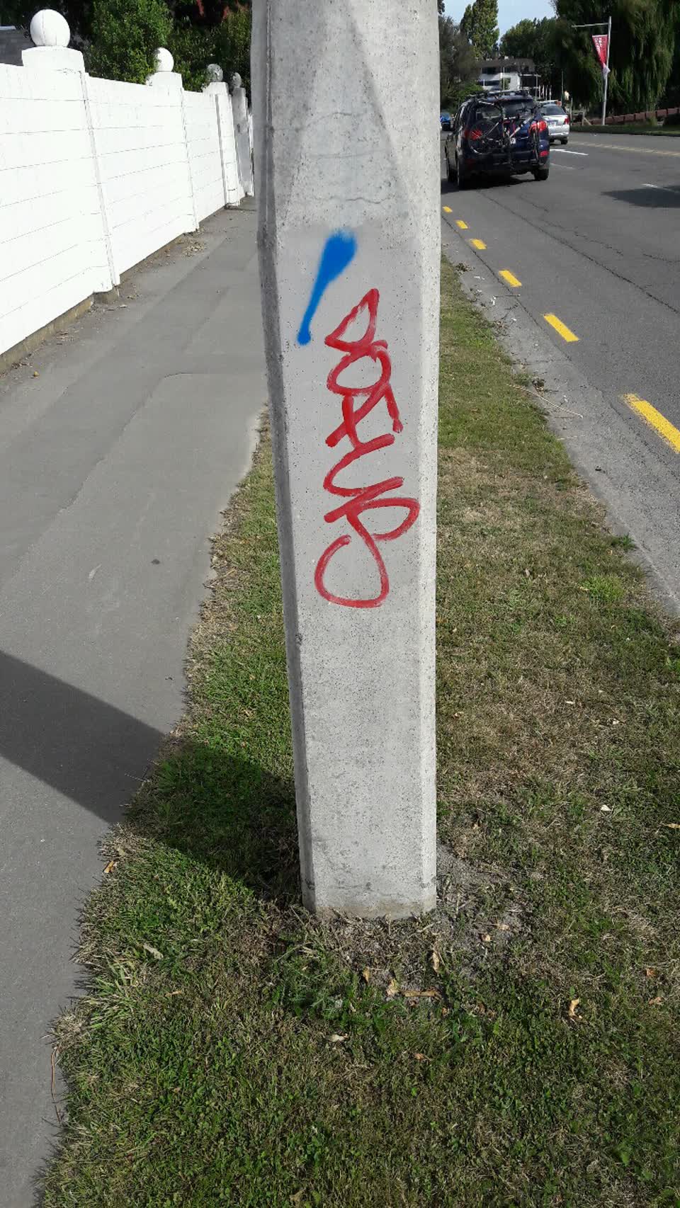 The photograph attached to this graffiti report