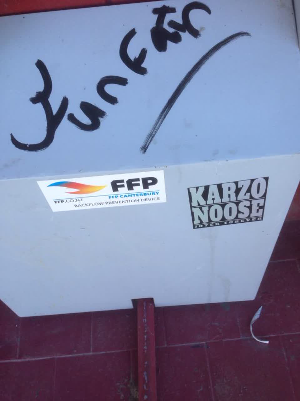The photograph attached to this graffiti report