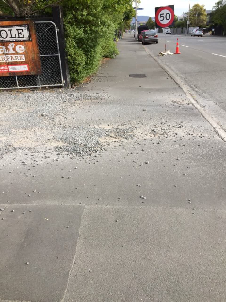 The photograph attached to this roading/streets report