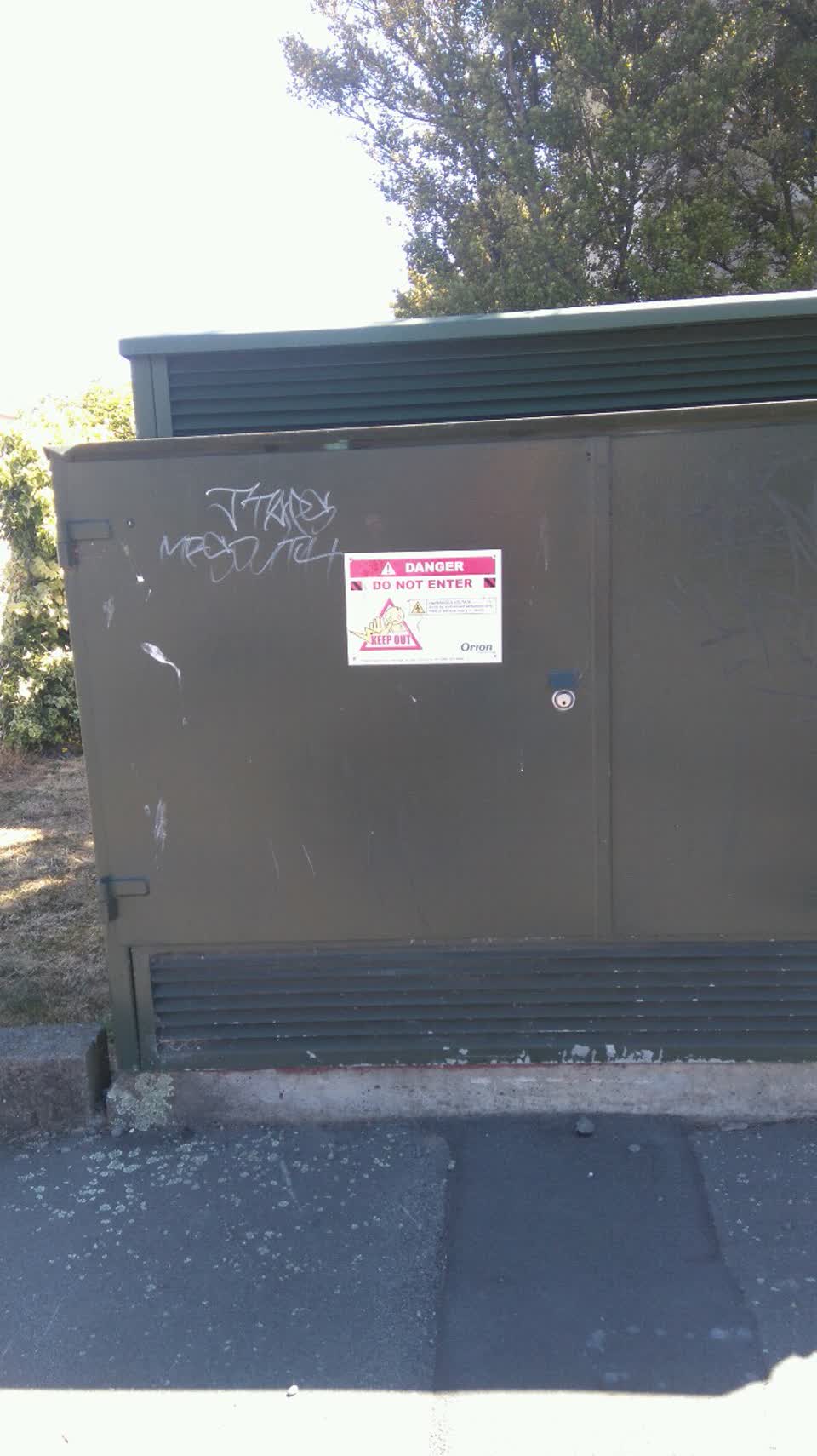 The photograph attached to this graffiti report