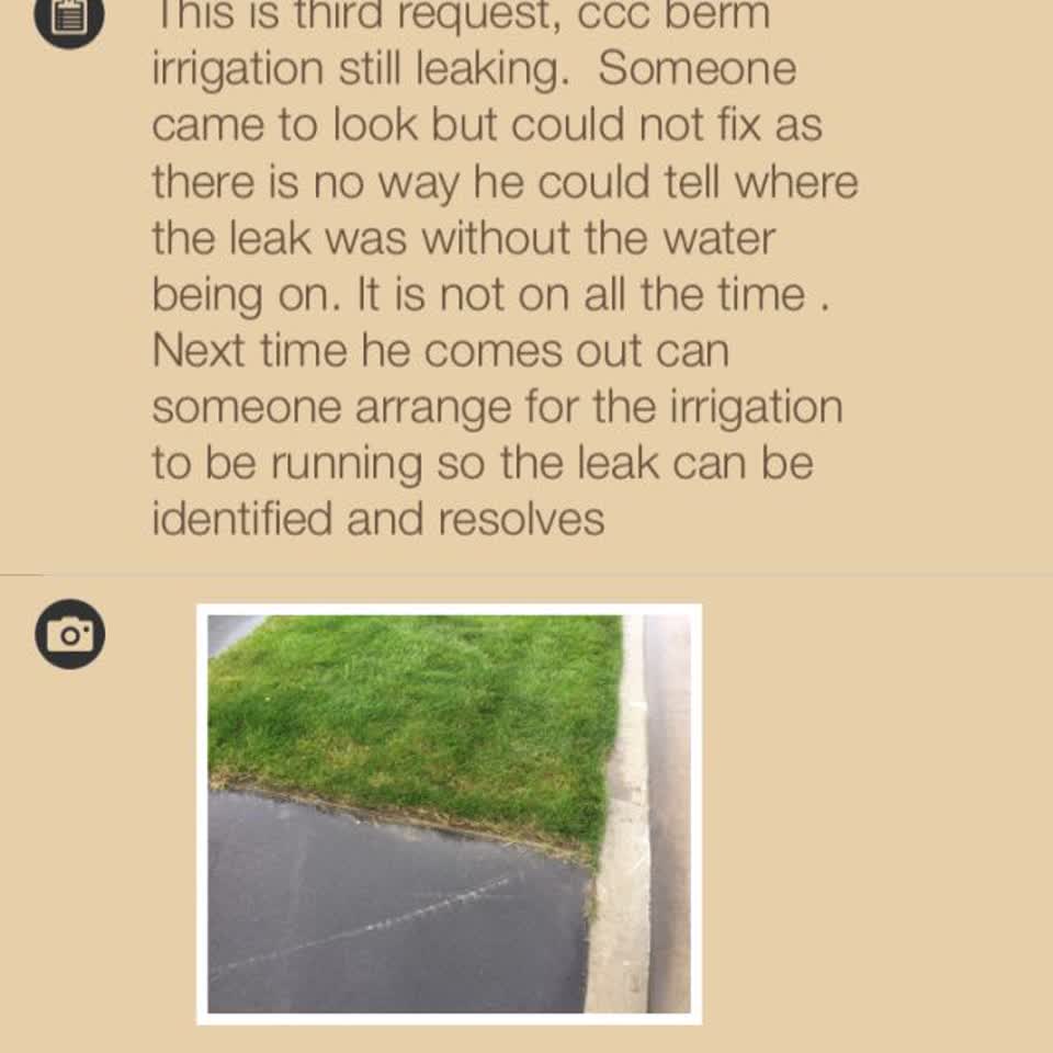 The photograph attached to this water supply report