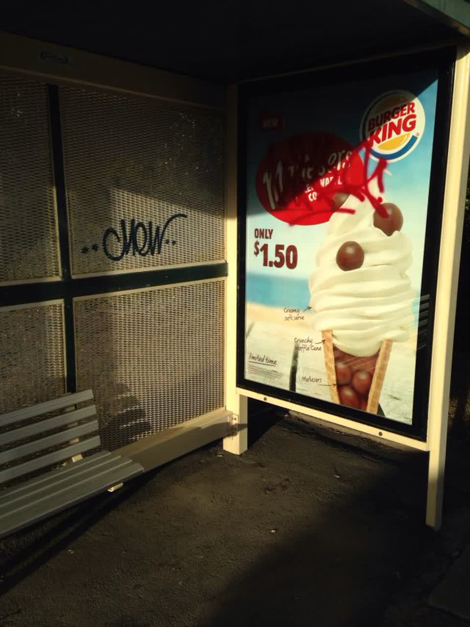 The photograph attached to this graffiti report