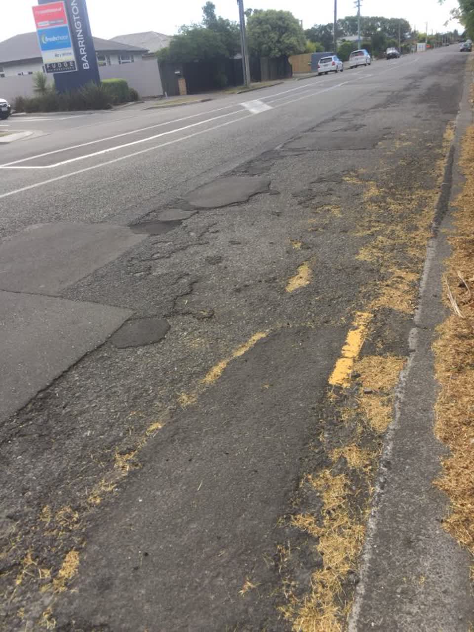 The photograph attached to this roading/streets report