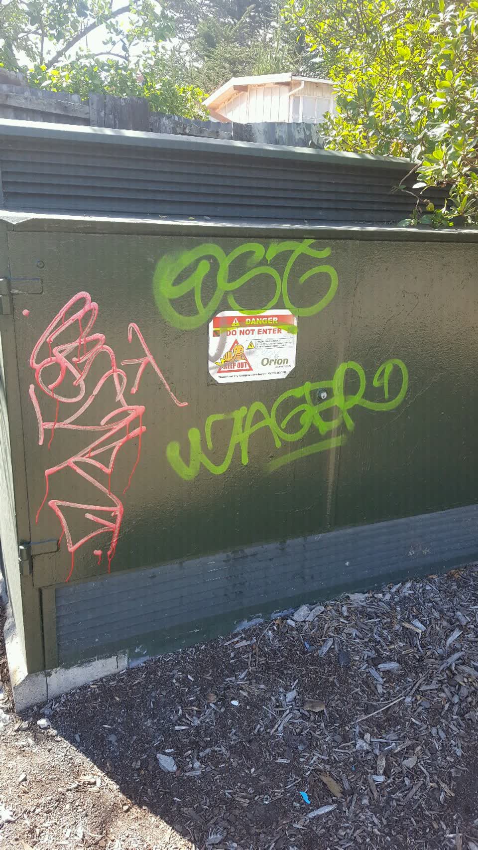 The photograph attached to this graffiti report