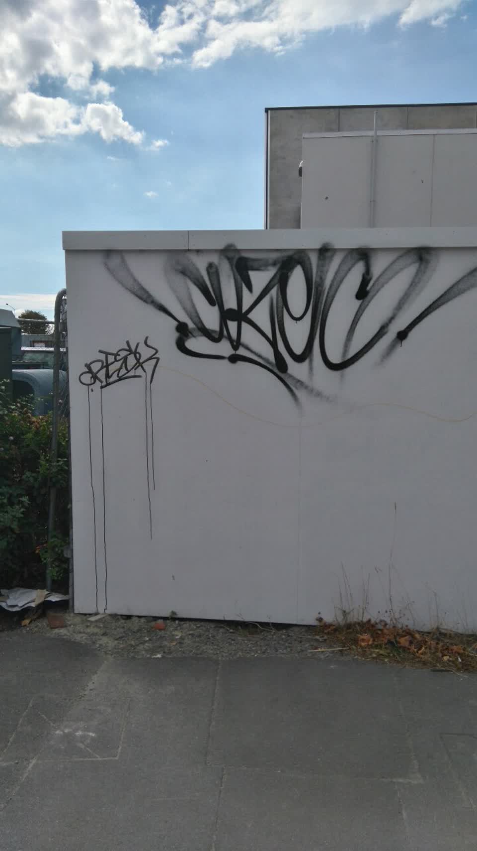 The photograph attached to this graffiti report