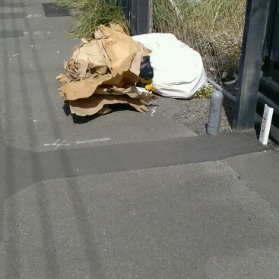 The photograph attached to this rubbish/recycling report