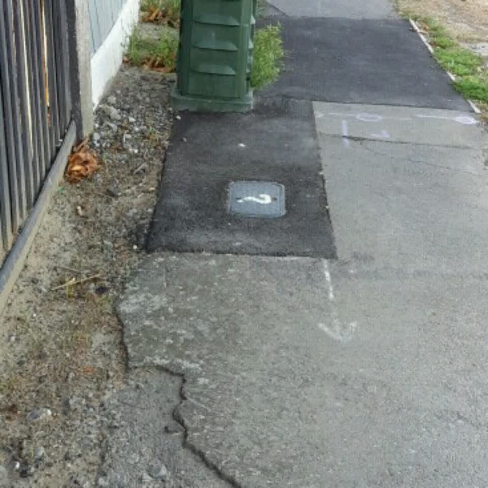 The photograph attached to this roading/streets report