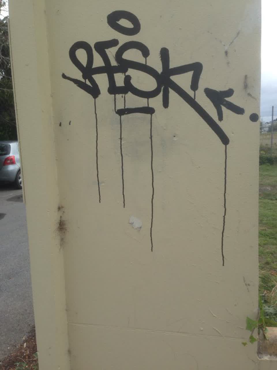 The photograph attached to this graffiti report