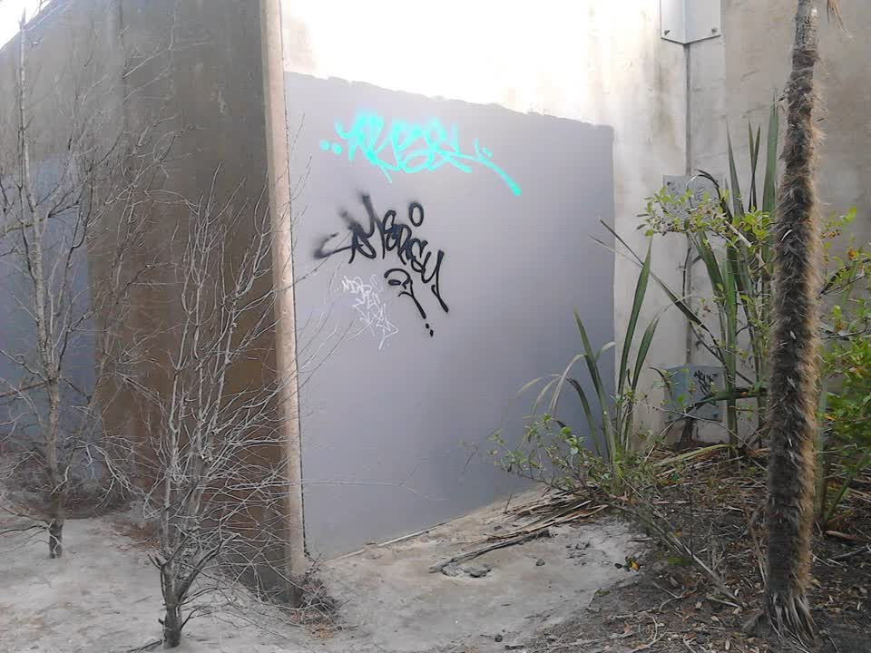 The photograph attached to this graffiti report
