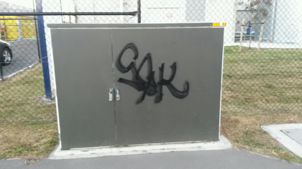 The photograph attached to this graffiti report