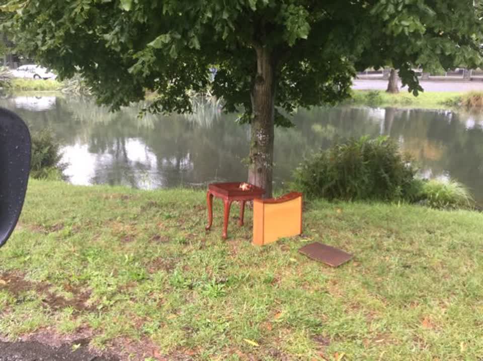 The photograph attached to this rubbish/recycling report