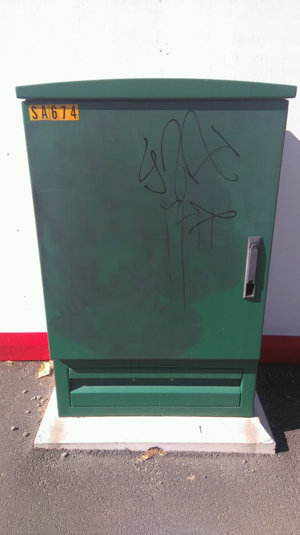 The photograph attached to this graffiti report