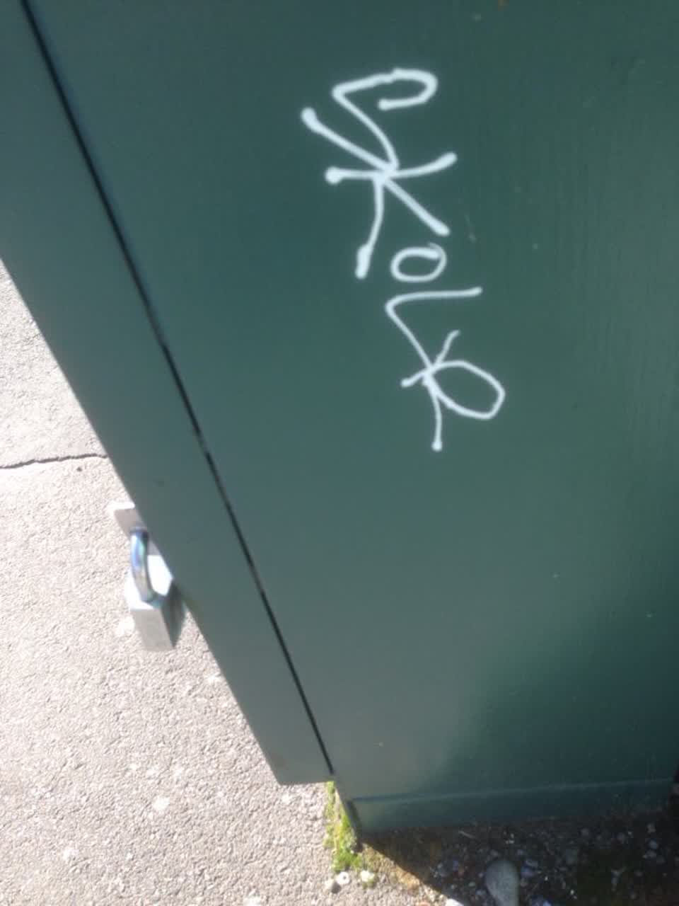 The photograph attached to this graffiti report