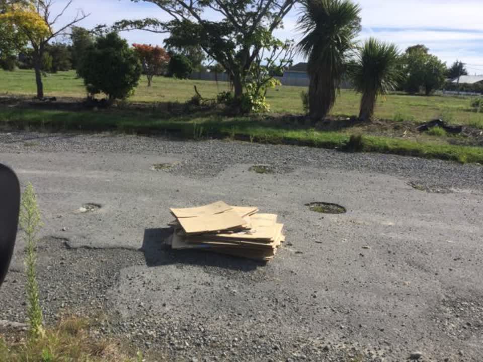 The photograph attached to this rubbish/recycling report