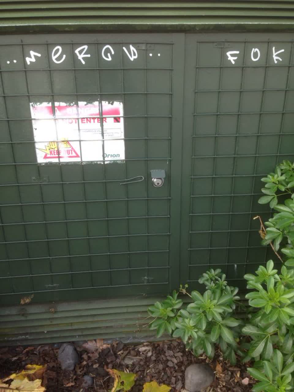The photograph attached to this graffiti report