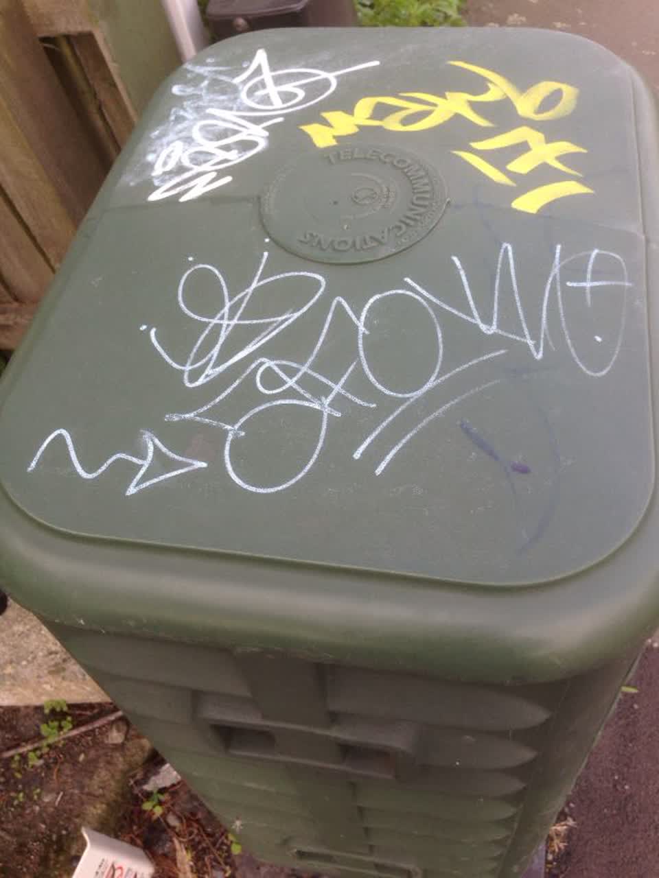 The photograph attached to this graffiti report