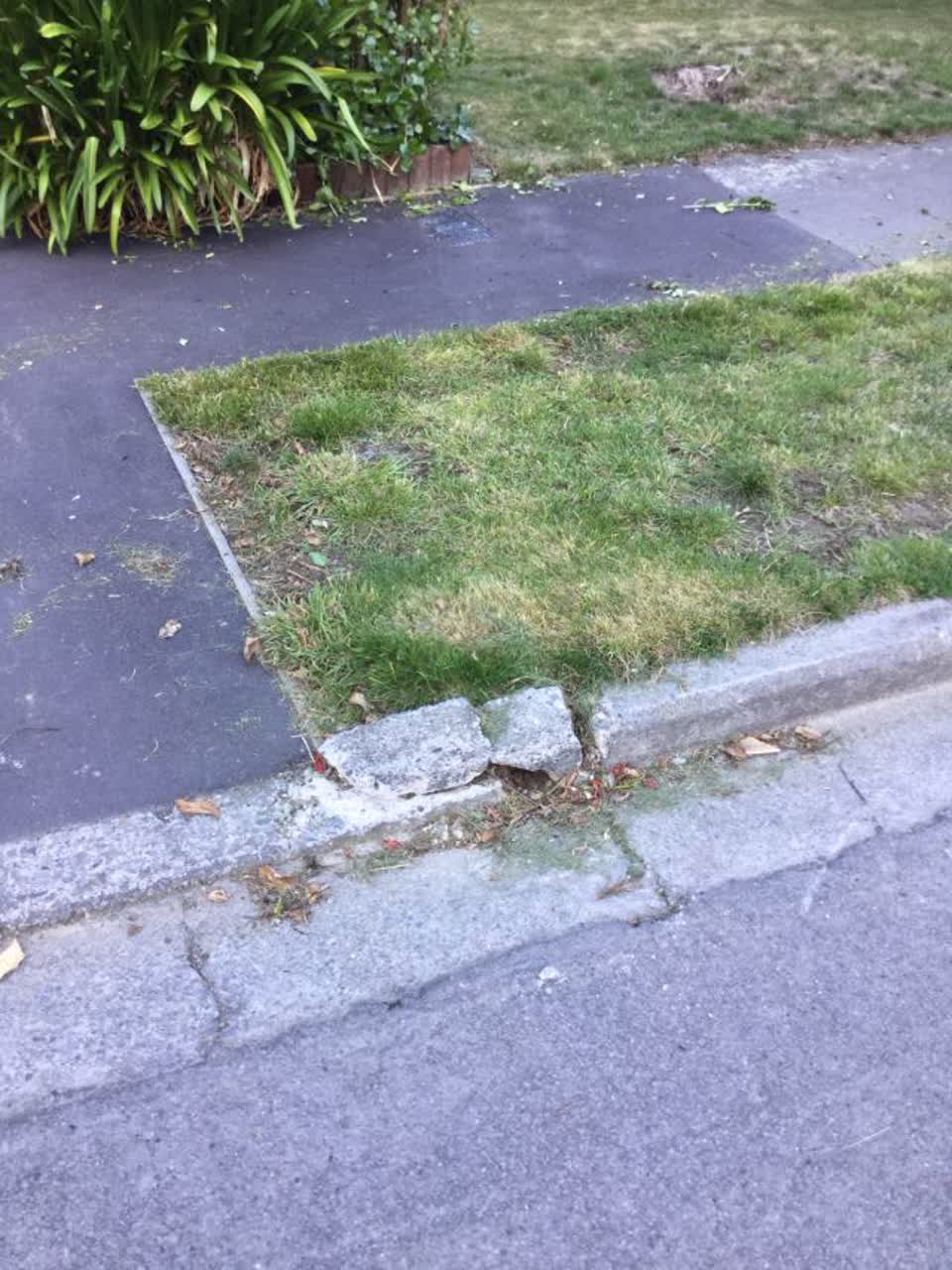 The photograph attached to this roading/streets report