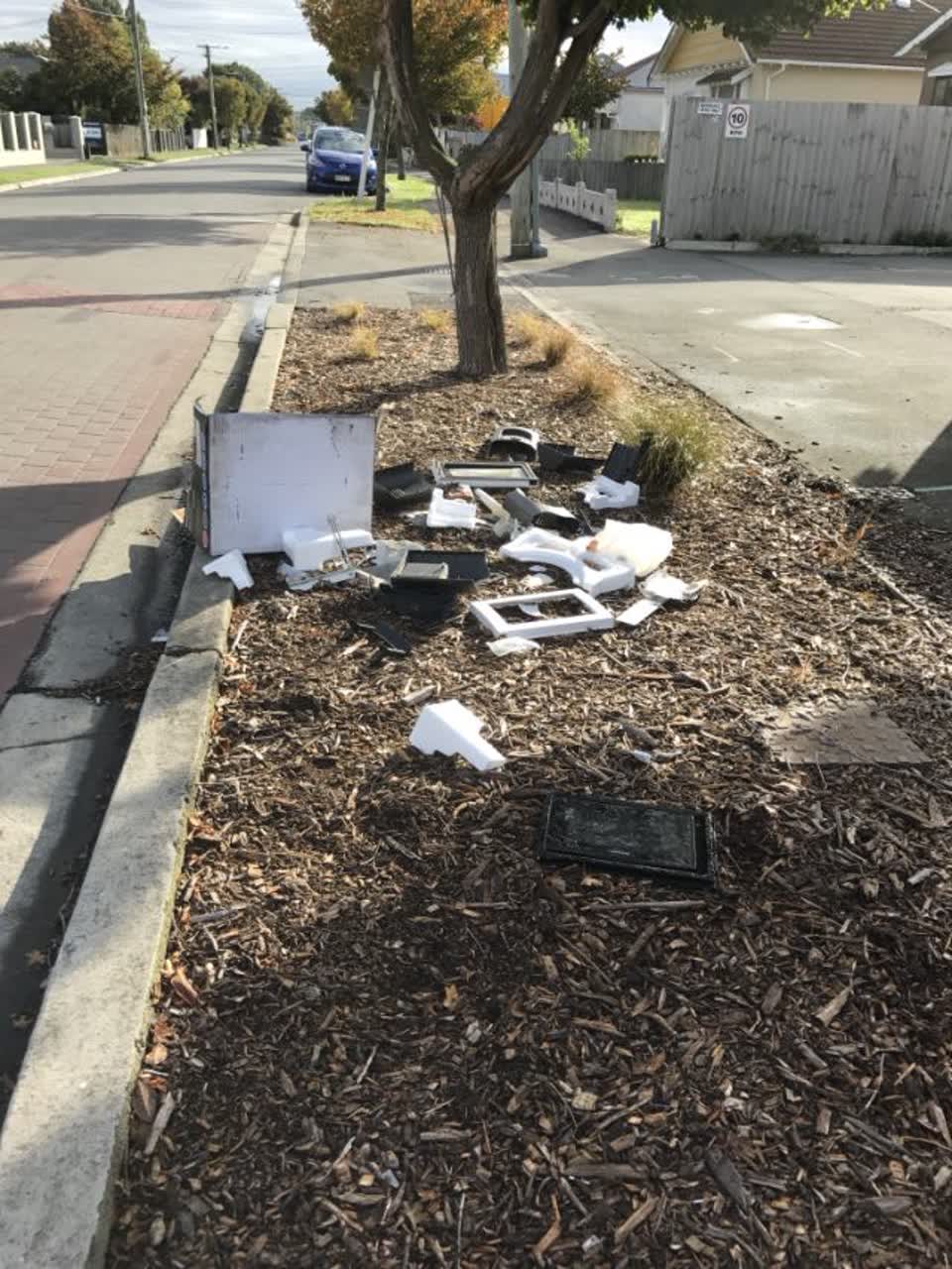 The photograph attached to this rubbish/recycling report