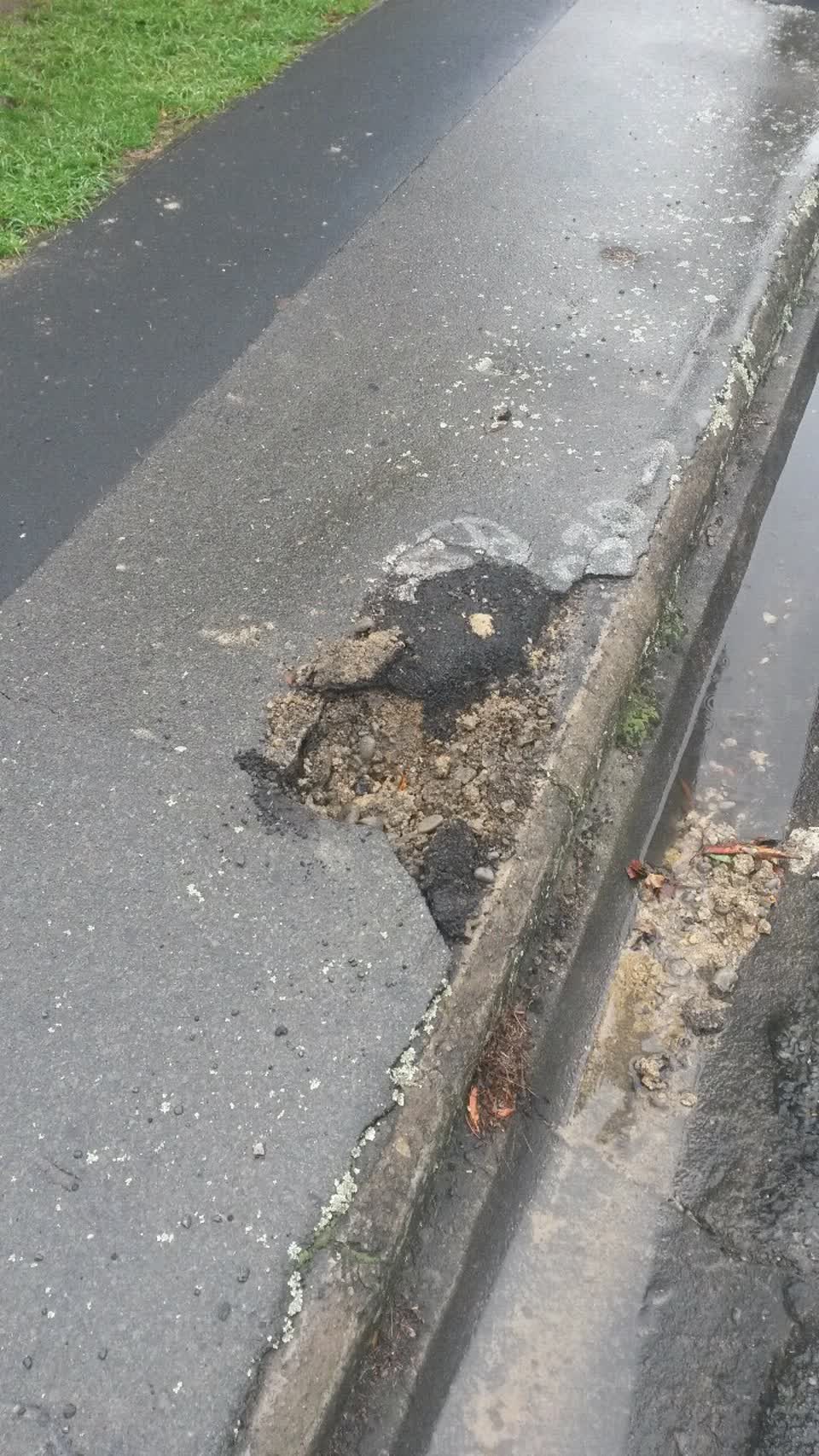 The photograph attached to this roading/streets report