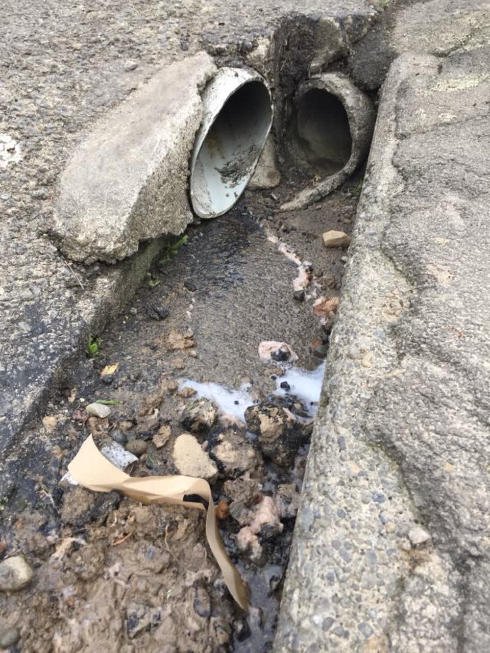 The photograph attached to this wastewater/stormwater report