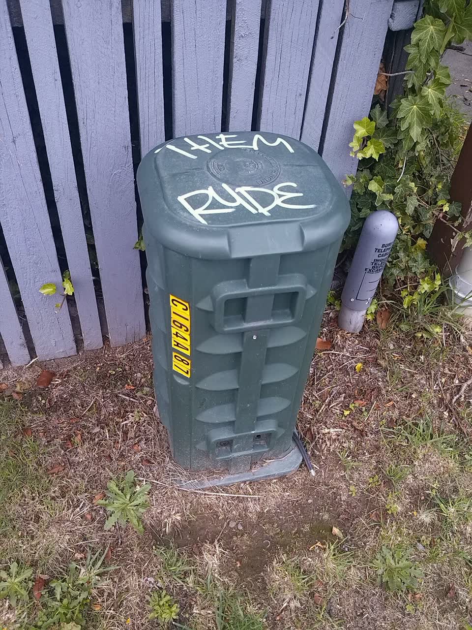 The photograph attached to this graffiti report