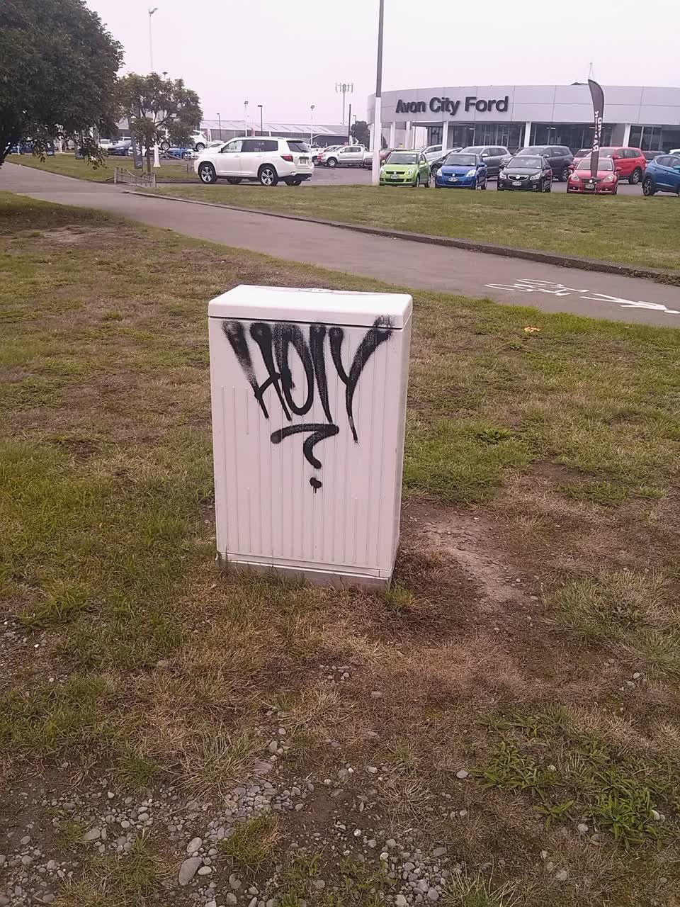 The photograph attached to this graffiti report
