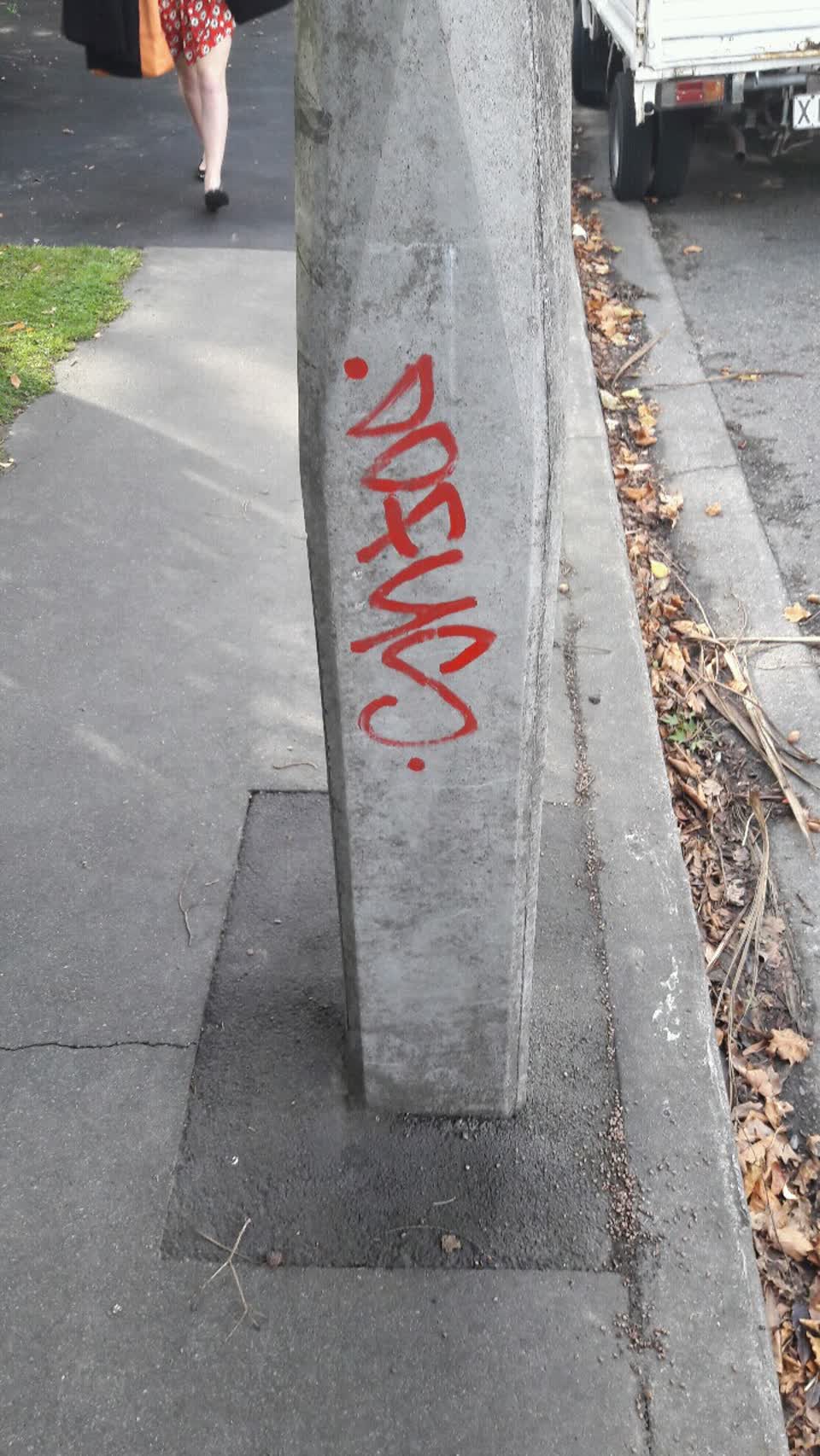 The photograph attached to this graffiti report