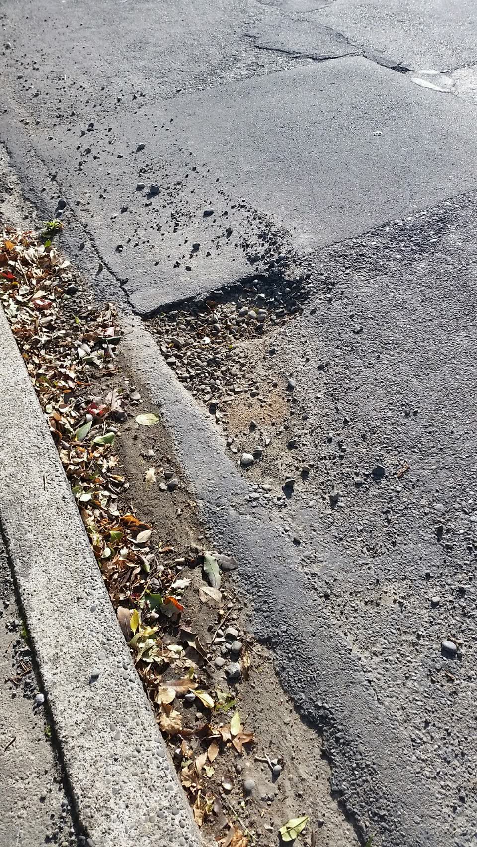 The photograph attached to this roading/streets report