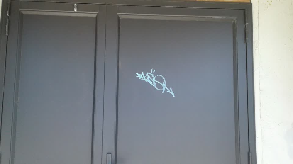 The photograph attached to this graffiti report