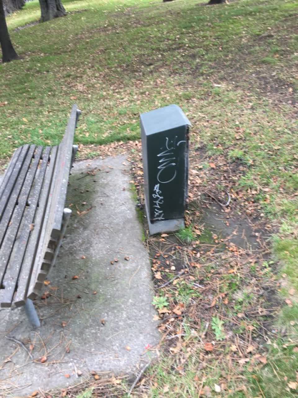 The photograph attached to this graffiti report